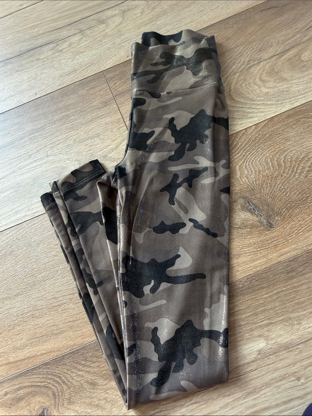 Koral Camo Leggings - Brown/Tan Camouflage with shine